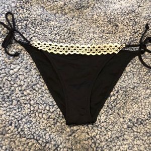 High-Cut Black Bikini Bottom